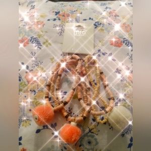 Mia Collection Pink, Brown, White, Black Beaded Bracelet